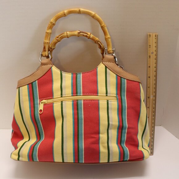 Jamaica Bay Woman's Small Tote Colorful Stripes - Picture 7 of 7